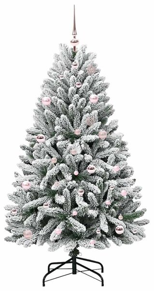 Mű karácsonyfa 150 cm 150 LED Meleg fehér PVC és Acél