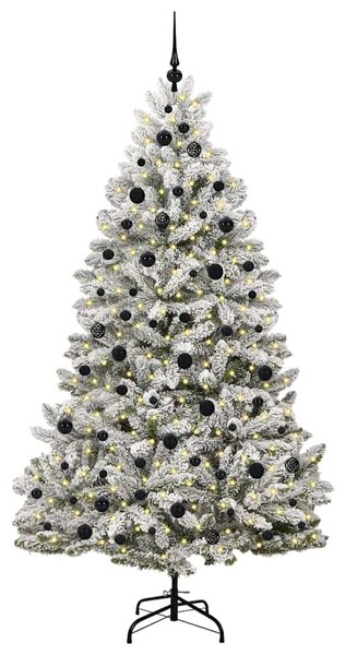 Mű karácsonyfa 210 cm 300 LED Meleg fehér PVC és Acél