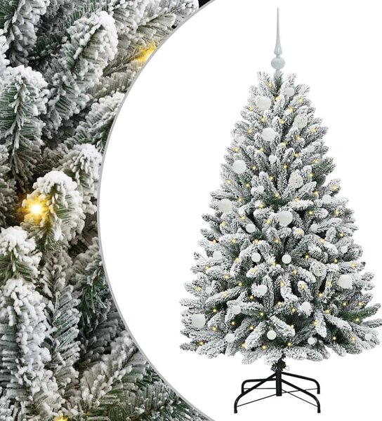 Mű karácsonyfa 150 cm 150 LED Meleg fehér PVC és Acél