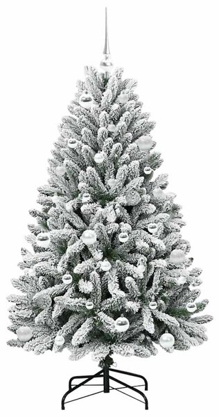 Mű karácsonyfa 150 cm 150 LED Meleg fehér PVC és Acél