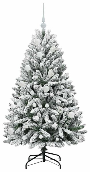 Mű karácsonyfa 150 cm 150 LED Meleg fehér PVC és Acél