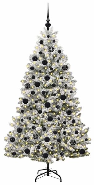 Mű karácsonyfa 180 cm 300 LED Meleg fehér PVC és Acél