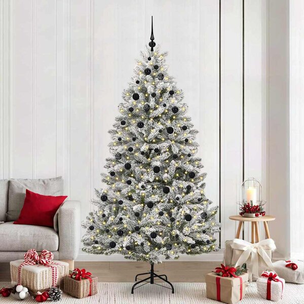 Mű karácsonyfa 210 cm 300 LED Meleg fehér PVC és Acél