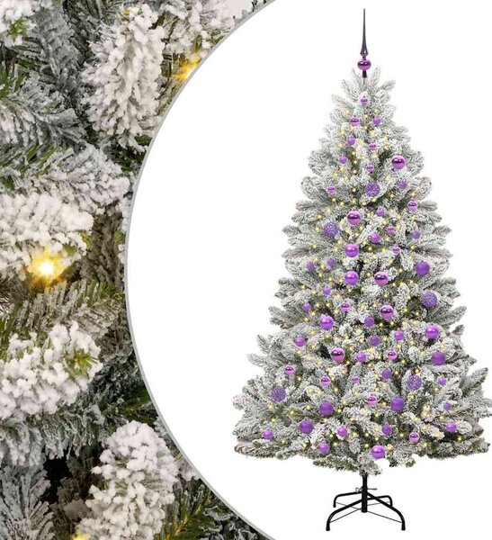 Mű karácsonyfa 180 cm 300 LED Meleg fehér PVC és Acél