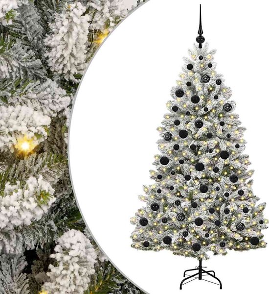 Mű karácsonyfa 180 cm 300 LED Meleg fehér PVC és Acél