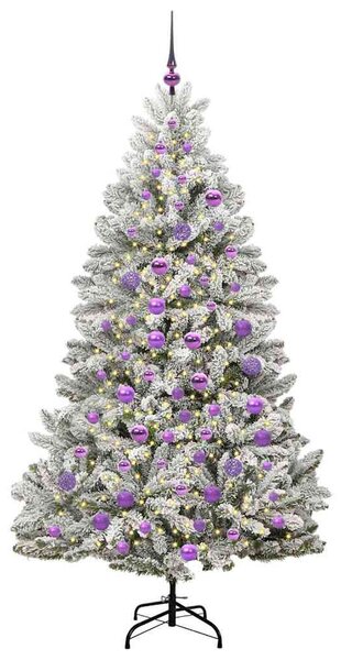 Mű karácsonyfa 180 cm 300 LED Meleg fehér PVC és Acél