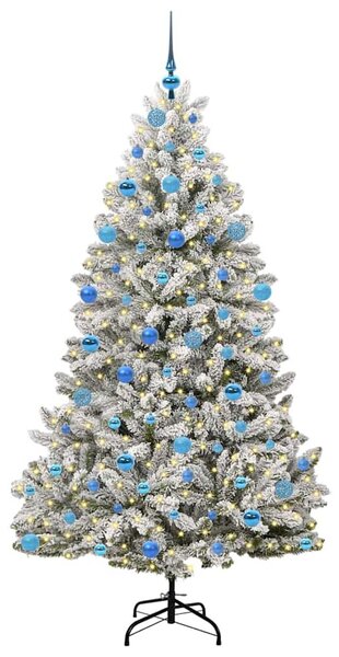 Mű karácsonyfa 180 cm 300 LED Meleg fehér PVC és Acél