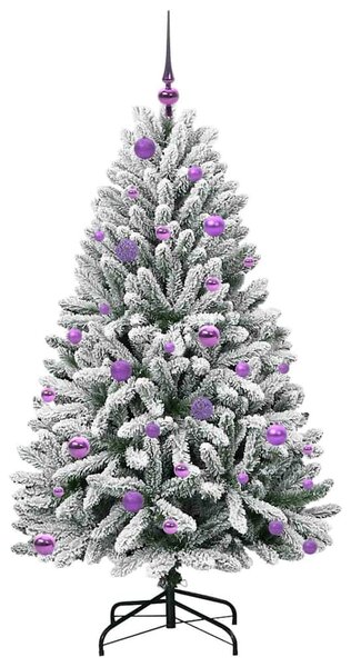 Mű karácsonyfa 150 cm 150 LED Meleg fehér PVC és Acél