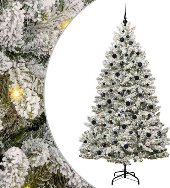 Mű karácsonyfa 210 cm 300 LED Meleg fehér PVC és Acél