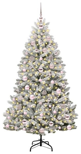 Mű karácsonyfa 180 cm 300 LED Meleg fehér PVC és Acél