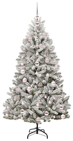 Mű karácsonyfa 180 cm 300 LED Meleg fehér PVC és Acél