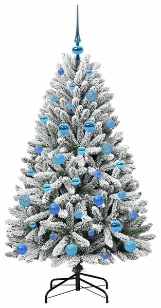 Mű karácsonyfa 150 cm 150 LED Meleg fehér PVC és Acél