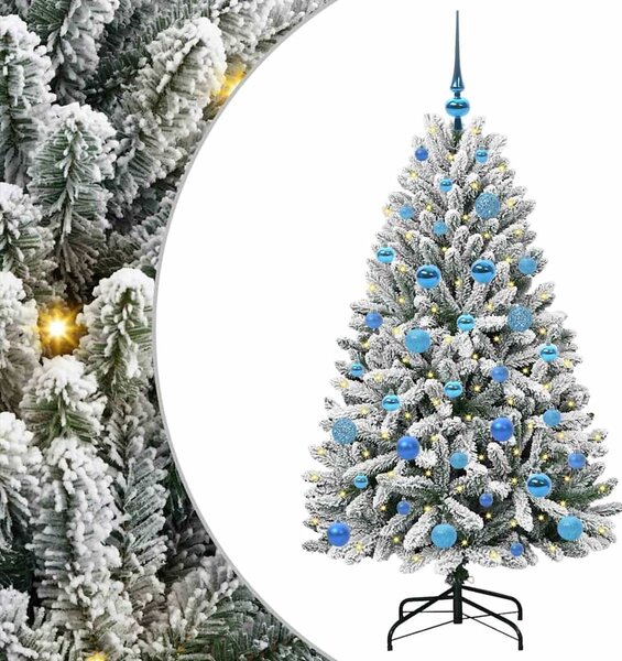 Mű karácsonyfa 150 cm 150 LED Meleg fehér PVC és Acél