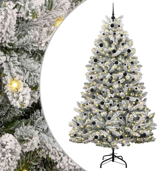 Mű karácsonyfa 240 cm 300 LED Meleg fehér PVC és Acél