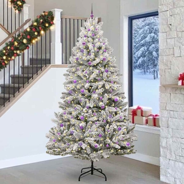 Mű karácsonyfa 270 cm 300 LED Meleg fehér PVC és Acél