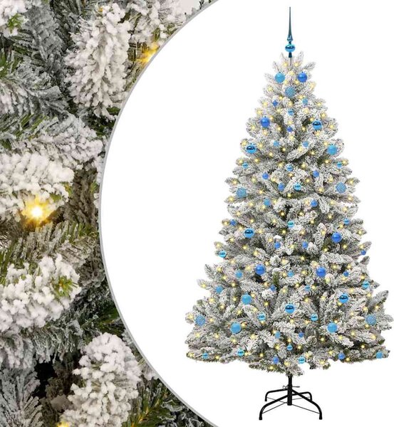 Mű karácsonyfa 210 cm 300 LED Meleg fehér PVC és Acél