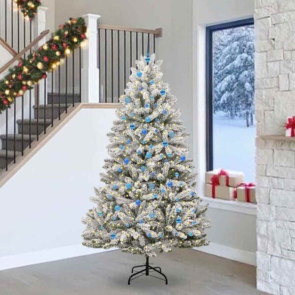 Mű karácsonyfa 240 cm 300 LED Meleg fehér PVC és Acél