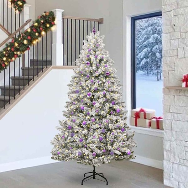 Mű karácsonyfa 240 cm 300 LED Meleg fehér PVC és Acél