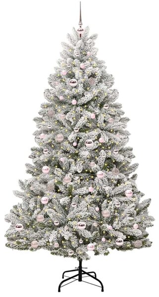 Mű karácsonyfa 210 cm 300 LED Meleg fehér PVC és Acél
