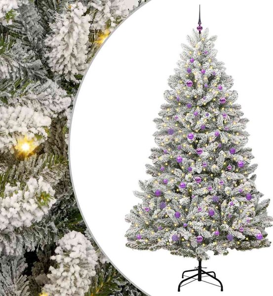 Mű karácsonyfa 240 cm 300 LED Meleg fehér PVC és Acél