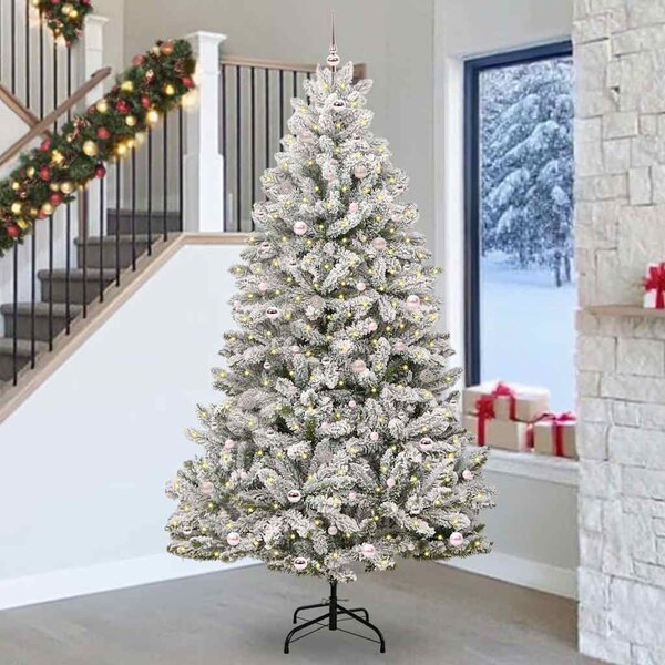 Mű karácsonyfa 270 cm 300 LED Meleg fehér PVC és Acél