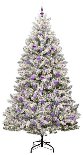 Mű karácsonyfa 210 cm 300 LED Meleg fehér PVC és Acél