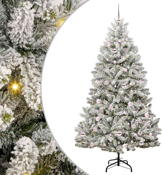 Mű karácsonyfa 210 cm 300 LED Meleg fehér PVC és Acél