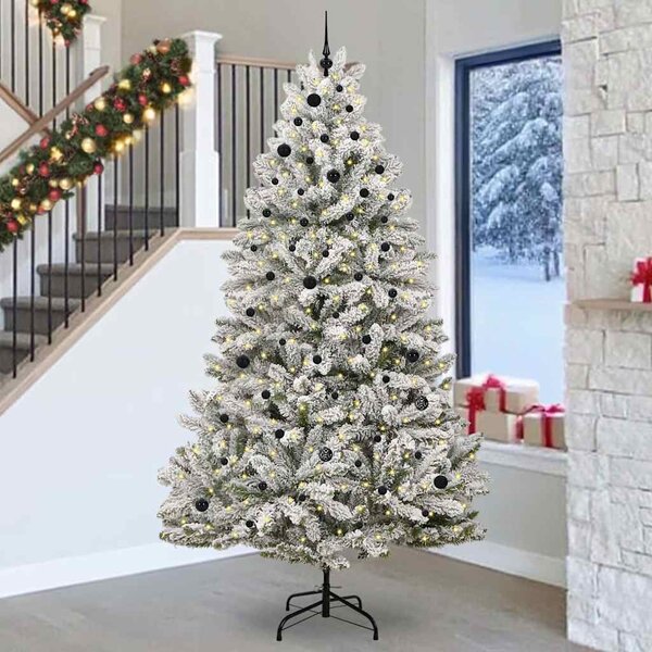 Mű karácsonyfa 270 cm 300 LED Meleg fehér PVC és Acél