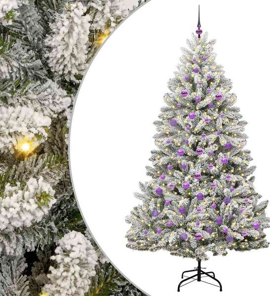 Mű karácsonyfa 210 cm 300 LED Meleg fehér PVC és Acél