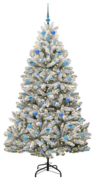 Mű karácsonyfa 210 cm 300 LED Meleg fehér PVC és Acél