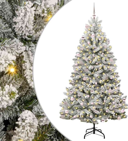 Mű karácsonyfa 240 cm 300 LED Meleg fehér PVC és Acél