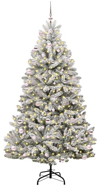 Mű karácsonyfa 240 cm 300 LED Meleg fehér PVC és Acél