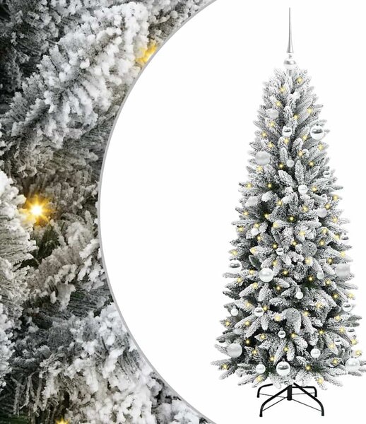 Mű karácsonyfa Fehér 150 cm PVC és műanyag és acél és PE