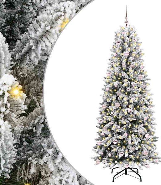Mű karácsonyfa Fehér 240 cm PVC és műanyag és acél és PE