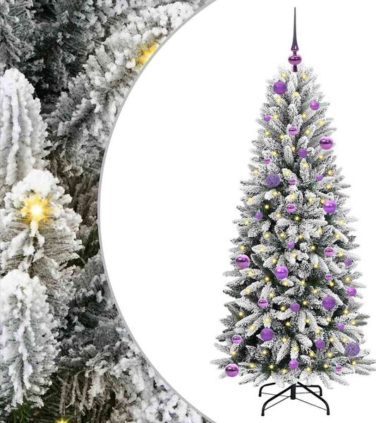 Mű karácsonyfa Fehér 150 cm PVC és műanyag és acél és PE