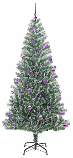Mű karácsonyi fa hóval borítva LED fényekkel 300 LED-del 210 cm