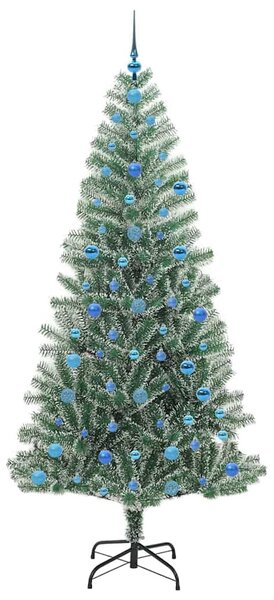 Mű karácsonyi fa hóval borítva LED fényekkel 300 LED-del 210 cm