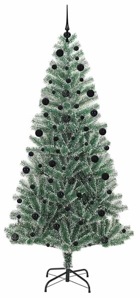 Mű karácsonyi fa hóval borítva LED fényekkel 300 LED-del 210 cm