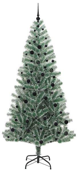 Mű karácsonyi fa hóval borítva LED fényekkel 300 LED-del 240 cm