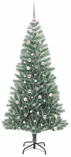 Mű karácsonyi fa hóval borítva LED fényekkel 300 LED-del 240 cm