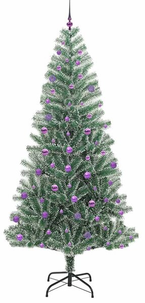 Mű karácsonyi fa hóval borítva LED fényekkel 300 LED-del 240 cm