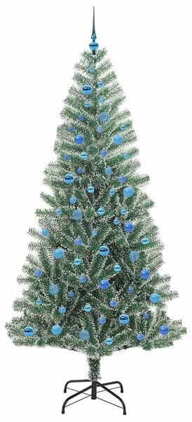 Mű karácsonyi fa hóval borítva LED fényekkel 300 LED-del 240 cm