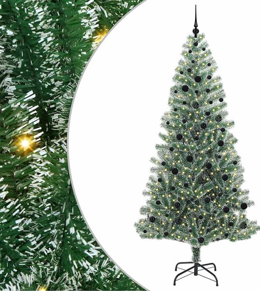 Mű karácsonyi fa hóval borítva LED fényekkel 300 LED-del 240 cm