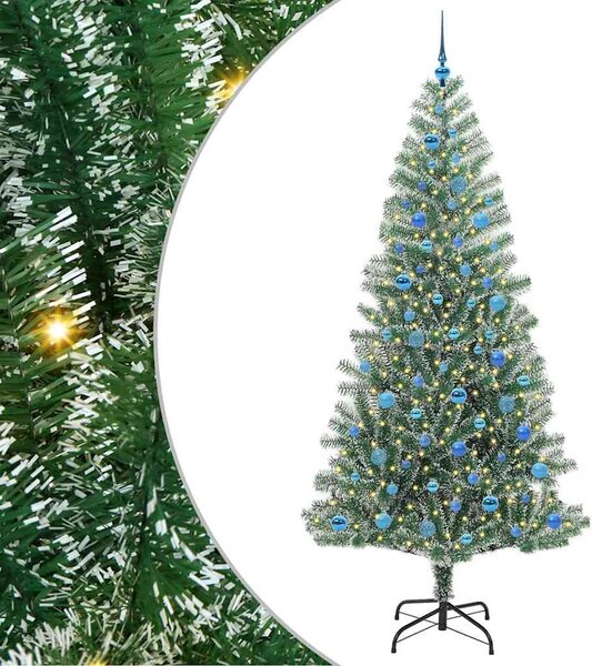 Mű karácsonyi fa hóval borítva LED fényekkel 300 LED-del 240 cm