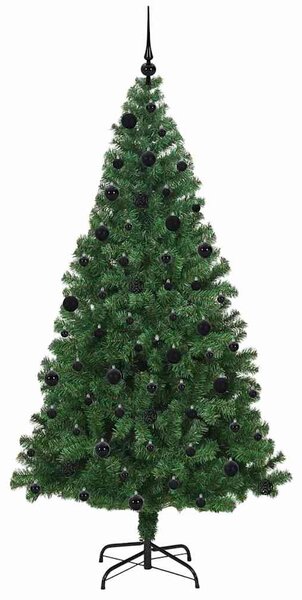 Mű karácsonyfa 300 LED-del Zöld 210 cm PVC és Acél és Műanyag