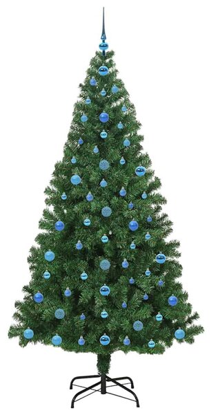 Mű karácsonyfa 300 LED-del Zöld 210 cm PVC és Acél és Műanyag