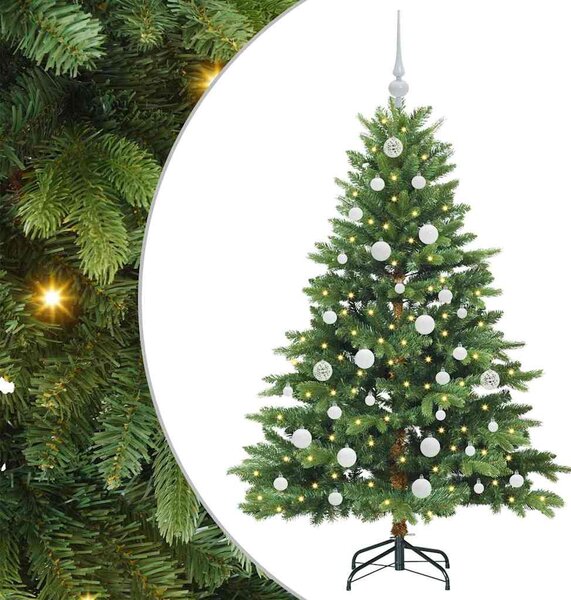 Mű karácsonyfa 150 LED-del állvánnyal Zöld 150 cm PE és PVC