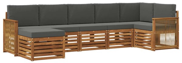 VidaXL Szegmentált kanapé szett párnával 6 pcs Természetes és antracit