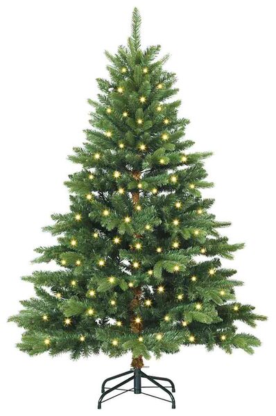 Mű karácsonyfa 150 LED-del állvánnyal Zöld 120 cm PE és PVC
