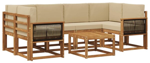 VidaXL Kültéri kanapé szett párnával 5 pcs Természetes